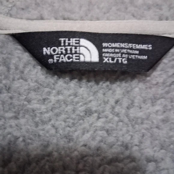The North Face Heather Gray Fleece Zipper Hoodie Size XL - Picture 2 of 4